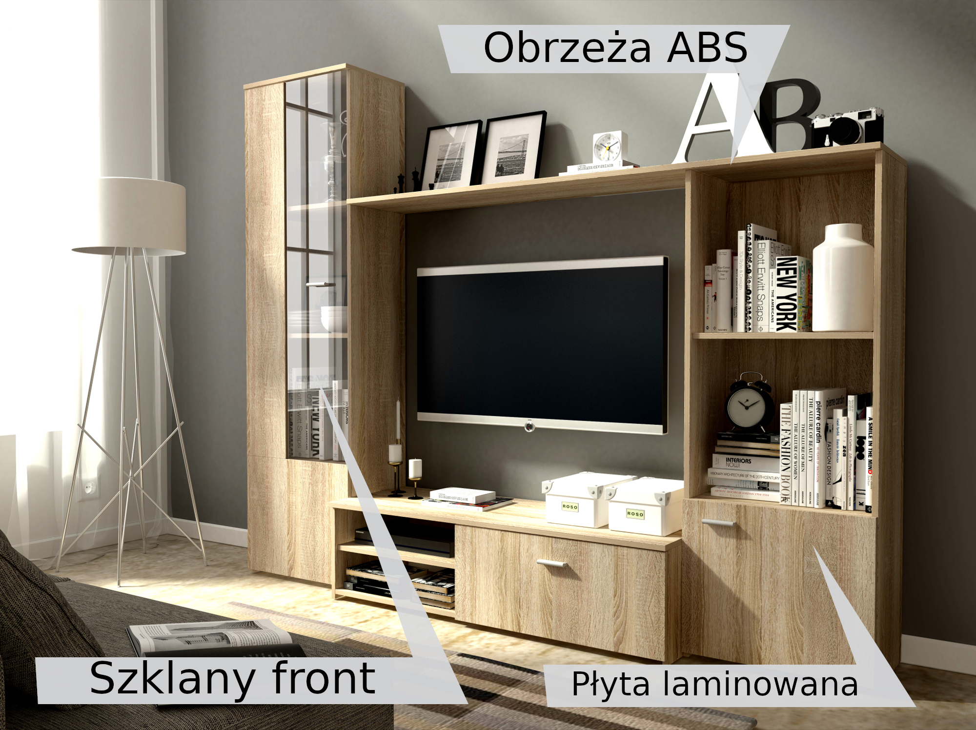 Meblościanka ALEX DĄB SONOMA